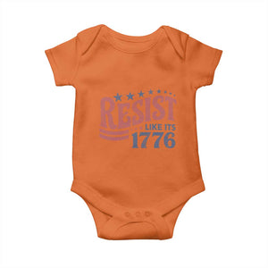 Resist Like Its 1776 Baby Onesie Vintage Distressed Patriotic Political Satire Graphic