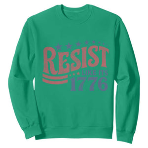 Resist Like Its 1776 Sweatshirt Vintage Distressed Patriotic Political Satire Graphic