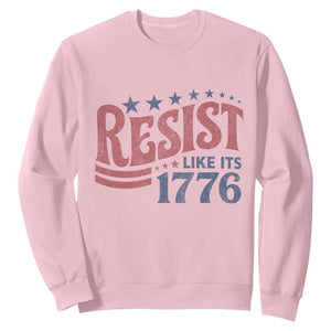 Resist Like Its 1776 Sweatshirt Vintage Distressed Patriotic Political Satire Graphic