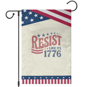 Resist Like Its 1776 Patriotic Garden Flag Vintage Distressed Political Satire Graphic