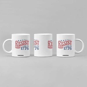 Resist Like Its 1776 Coffee Mug Vintage Distressed Patriotic Political Satire Graphic
