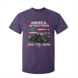Steam Steel Freedom Stainless American Spirit T Shirt For Kid 250 Years USA Railroad Legend Patriotic Military Jet Flyover Graphic