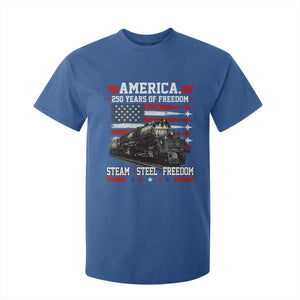 Steam Steel Freedom Stainless American Spirit T Shirt For Kid 250 Years USA Railroad Legend Patriotic Military Jet Flyover Graphic