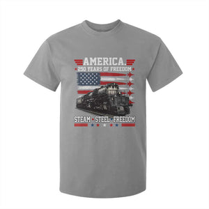 Steam Steel Freedom Stainless American Spirit T Shirt For Kid 250 Years USA Railroad Legend Patriotic Military Jet Flyover Graphic