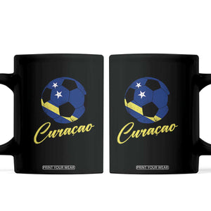 Curaçao Soccer Fans Distressed Flag Coffee Mug Football Heritage Pride Support