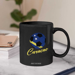 Curaçao Soccer Fans Distressed Flag Coffee Mug Football Heritage Pride Support