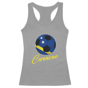 Curaçao Soccer Fans Distressed Flag Racerback Tank Top Football Heritage Pride Support