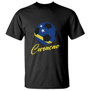 Curaçao Soccer Fans Distressed Flag T Shirt Football Heritage Pride Support