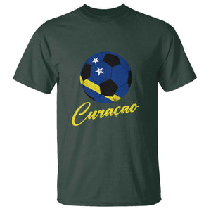 Curaçao Soccer Fans Distressed Flag T Shirt Football Heritage Pride Support