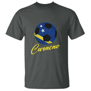 Curaçao Soccer Fans Distressed Flag T Shirt Football Heritage Pride Support