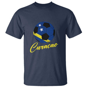 Curaçao Soccer Fans Distressed Flag T Shirt Football Heritage Pride Support
