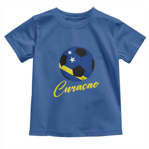Curaçao Soccer Fans Distressed Flag Toddler T Shirt Football Heritage Pride Support
