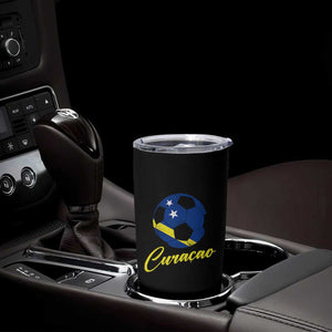 Curaçao Soccer Fans Distressed Flag Tumbler Cup Football Heritage Pride Support