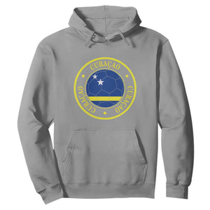 Curaçao Football Pride Circular Crest Vintage Hoodie Curacao Flag Soccer Fans Graphic