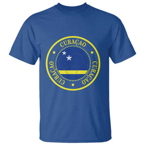 Curaçao Football Pride Circular Crest Vintage T Shirt Curacao Flag Soccer Fans Graphic