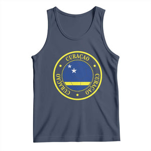 Curaçao Football Pride Circular Crest Vintage Tank Top Curacao Flag Soccer Fans Graphic