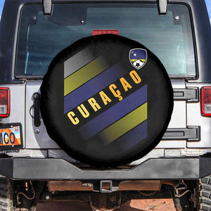 Curaçao Soccer Flag Stripe Jersey Style Spare Tire Cover Football Fans Pride Support