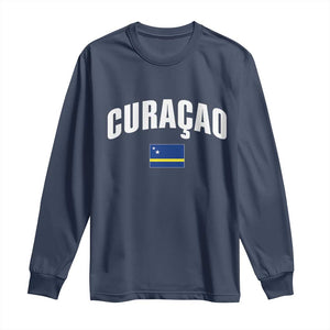 Curaçao National Flag Classic Heritage Long Sleeve Shirt Caribbean Pride Souvenir
