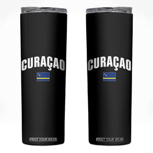 Curaçao National Flag Classic Heritage Skinny Tumbler Caribbean Pride Souvenir