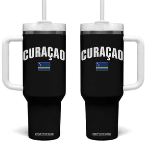 Curaçao National Flag Classic Heritage Tumbler With Handle Caribbean Pride Souvenir