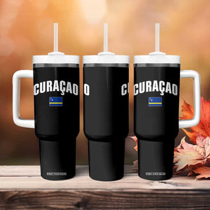 Curaçao National Flag Classic Heritage Tumbler With Handle Caribbean Pride Souvenir