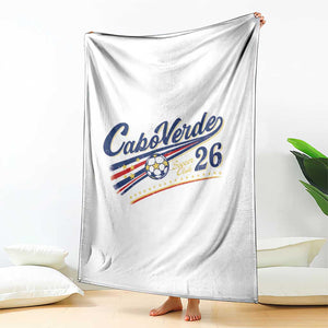 Cabo Verde Soccer Club 26 National Pride Throw Blanket Cape Verde Football Fans Retro Sporty Est. 2026 TS02 Print Your Wear