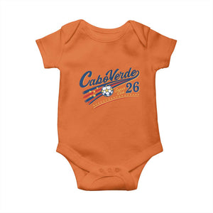 Cabo Verde Soccer Club 26 National Pride Baby Onesie Cape Verde Football Fans Retro Sporty Est. 2026 TS02 Orange Print Your Wear