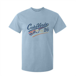 Cabo Verde Soccer Club 26 National Pride T Shirt For Kid Cape Verde Football Fans Retro Sporty Est. 2026 TS02 Light Blue Print Your Wear