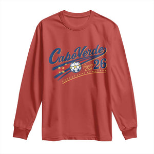 Cabo Verde Soccer Club 26 National Pride Long Sleeve Shirt Cape Verde Football Fans Retro Sporty Est. 2026 TS02 Red Print Your Wear