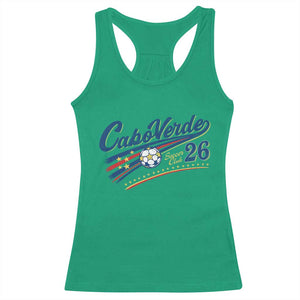 Cabo Verde Soccer Club 26 National Pride Racerback Tank Top Cape Verde Football Fans Retro Sporty Est. 2026 TS02 Irish Green Print Your Wear