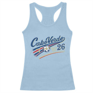 Cabo Verde Soccer Club 26 National Pride Racerback Tank Top Cape Verde Football Fans Retro Sporty Est. 2026 TS02 Light Blue Print Your Wear