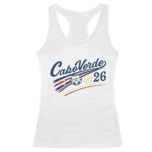 Cabo Verde Soccer Club 26 National Pride Racerback Tank Top Cape Verde Football Fans Retro Sporty Est. 2026 TS02 White Print Your Wear