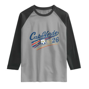 Cabo Verde Soccer Club 26 National Pride Raglan Shirt Cape Verde Football Fans Retro Sporty Est. 2026