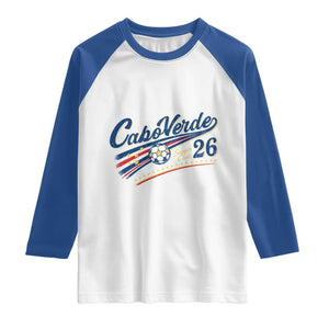 Cabo Verde Soccer Club 26 National Pride Raglan Shirt Cape Verde Football Fans Retro Sporty Est. 2026
