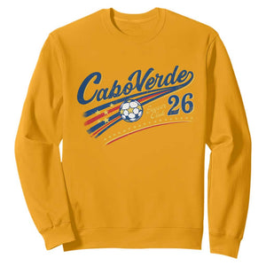 Cabo Verde Soccer Club 26 National Pride Sweatshirt Cape Verde Football Fans Retro Sporty Est. 2026 TS02 Gold Print Your Wear