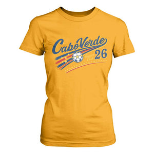 Cabo Verde Soccer Club 26 National Pride T Shirt For Women Cape Verde Football Fans Retro Sporty Est. 2026 TS02 Gold Print Your Wear