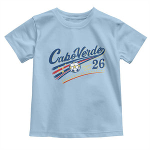 Cabo Verde Soccer Club 26 National Pride Toddler T Shirt Cape Verde Football Fans Retro Sporty Est. 2026 TS02 Light Blue Print Your Wear