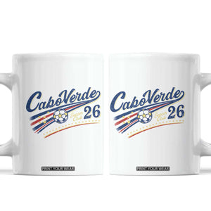 Cabo Verde Soccer Club 26 National Pride Coffee Mug Cape Verde Football Fans Retro Sporty Est. 2026 TS02 White Print Your Wear