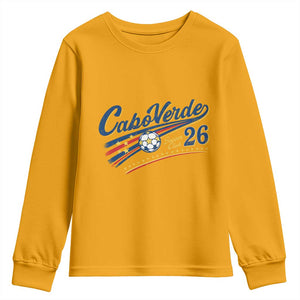 Cabo Verde Soccer Club 26 National Pride Youth Sweatshirt Cape Verde Football Fans Retro Sporty Est. 2026