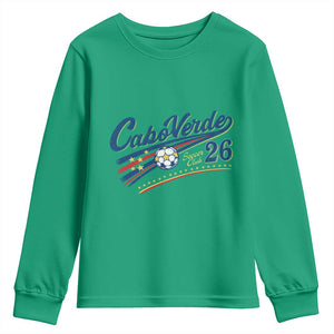 Cabo Verde Soccer Club 26 National Pride Youth Sweatshirt Cape Verde Football Fans Retro Sporty Est. 2026