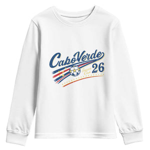 Cabo Verde Soccer Club 26 National Pride Youth Sweatshirt Cape Verde Football Fans Retro Sporty Est. 2026