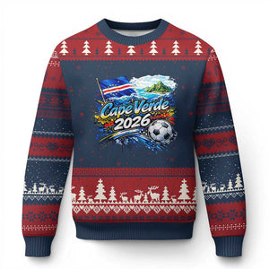 Cape Verde Soccer 2026 Island Flag Ugly Christmas Sweater Cabo Verde Football Team Fans Tropical Pride Gift