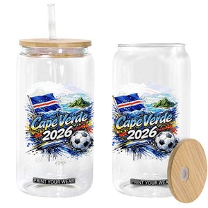 Cape Verde Soccer 2026 Island Flag Glass Can Cabo Verde Football Team Fans Tropical Pride Gift TS02 Print Your Wear