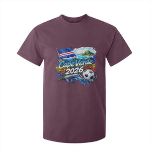 Cape Verde Soccer 2026 Island Flag T Shirt For Kid Cabo Verde Football Team Fans Tropical Pride Gift