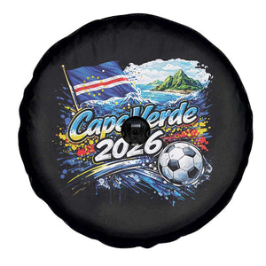 Cape Verde Soccer 2026 Island Flag Spare Tire Cover Cabo Verde Football Team Fans Tropical Pride Gift TS02 Print Your Wear