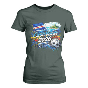 Cape Verde Soccer 2026 Island Flag T Shirt For Women Cabo Verde Football Team Fans Tropical Pride Gift