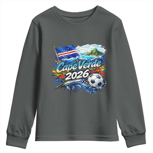 Cape Verde Soccer 2026 Island Flag Youth Sweatshirt Cabo Verde Football Team Fans Tropical Pride Gift