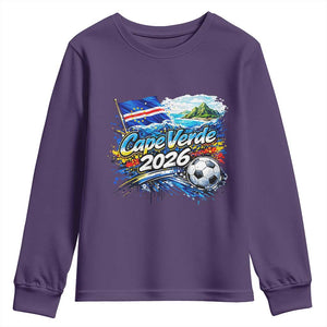 Cape Verde Soccer 2026 Island Flag Youth Sweatshirt Cabo Verde Football Team Fans Tropical Pride Gift