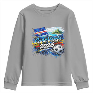 Cape Verde Soccer 2026 Island Flag Youth Sweatshirt Cabo Verde Football Team Fans Tropical Pride Gift