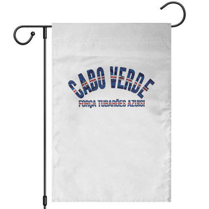Forca Tubaroes Azuis Cabo Verde National Pride Garden Flag Cape Verde Football Fans Blue Sharks Heritage TS02 White Print Your Wear